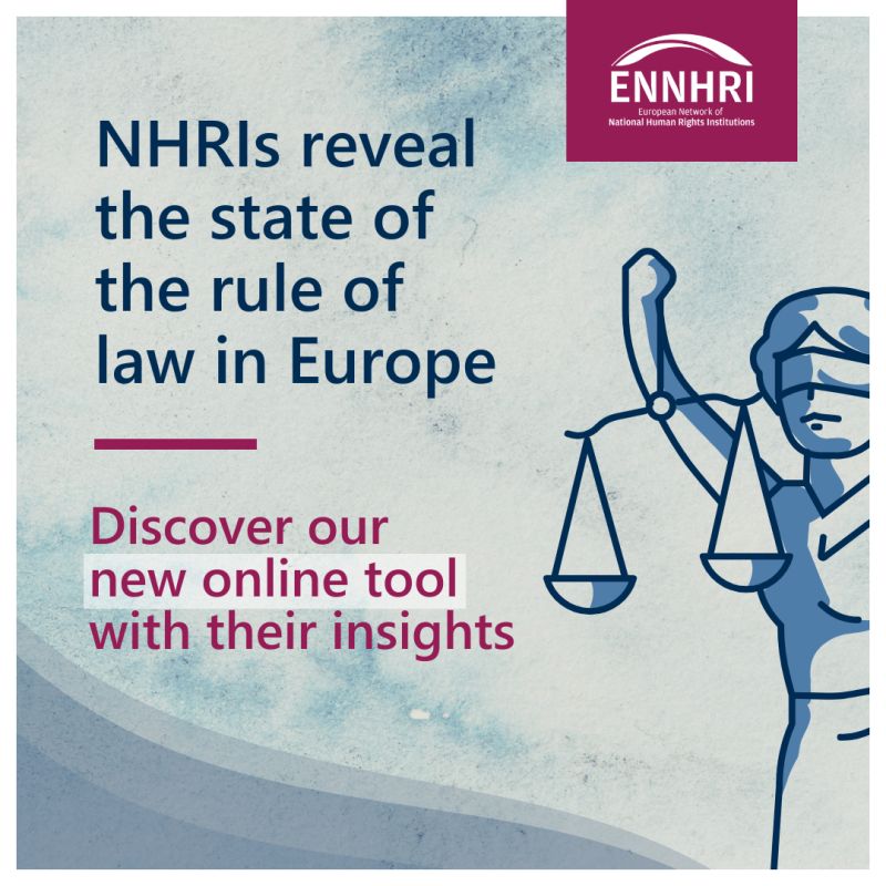 Discover the state of #ruleoflaw ⚖️ in #Europe with our new report &amp; tool!

Find insights from 40+ countries, info on rule of law challenges Europe-wide, &amp; #NHRIs' recommendations to policymakers to tackle these.  

Explore this &amp; previous years' findings👉rule-of-law.ennhri.org