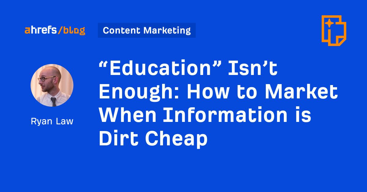 “Education” Isn’t Enough: How to Market When Information is Dirt Cheap dlvr.it/TCm7ZH