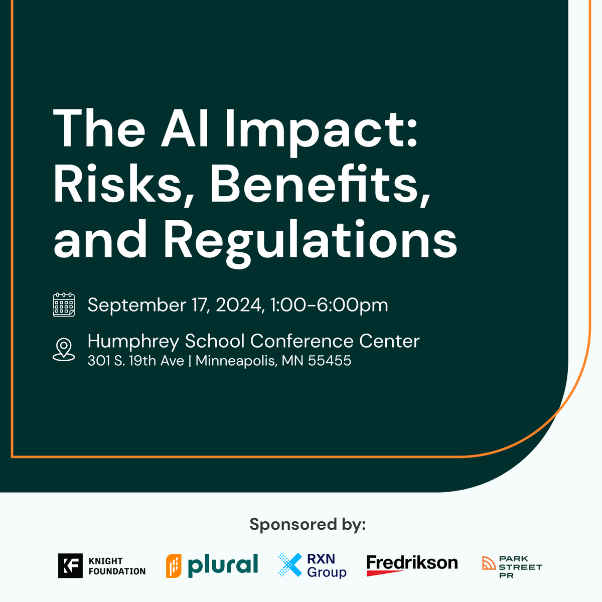 Plural (@pluralpolicy) on Twitter photo Join us on Sept 17 at the Humphrey School for a deep dive into #AIβs impact on our lives, how to regulate it, and how local companies are using it. Featuring experts from <a href="/UMNews/">University of Minnesota</a>, @breadandbuttervc, <a href="/cityofsaintpaul/">City of Saint Paul</a>, and more.
Don't miss outβRSVP now! π
hubs.li/Q02Npjl10 Join us on Sept 17 at the Humphrey School for a deep dive into #AIβs impact on our lives, how to regulate it, and how local companies are using it. Featuring experts from <a href="/UMNews/">University of Minnesota</a>, @breadandbuttervc, <a href="/cityofsaintpaul/">City of Saint Paul</a>, and more.
Don't miss outβRSVP now! π
hubs.li/Q02Npjl10