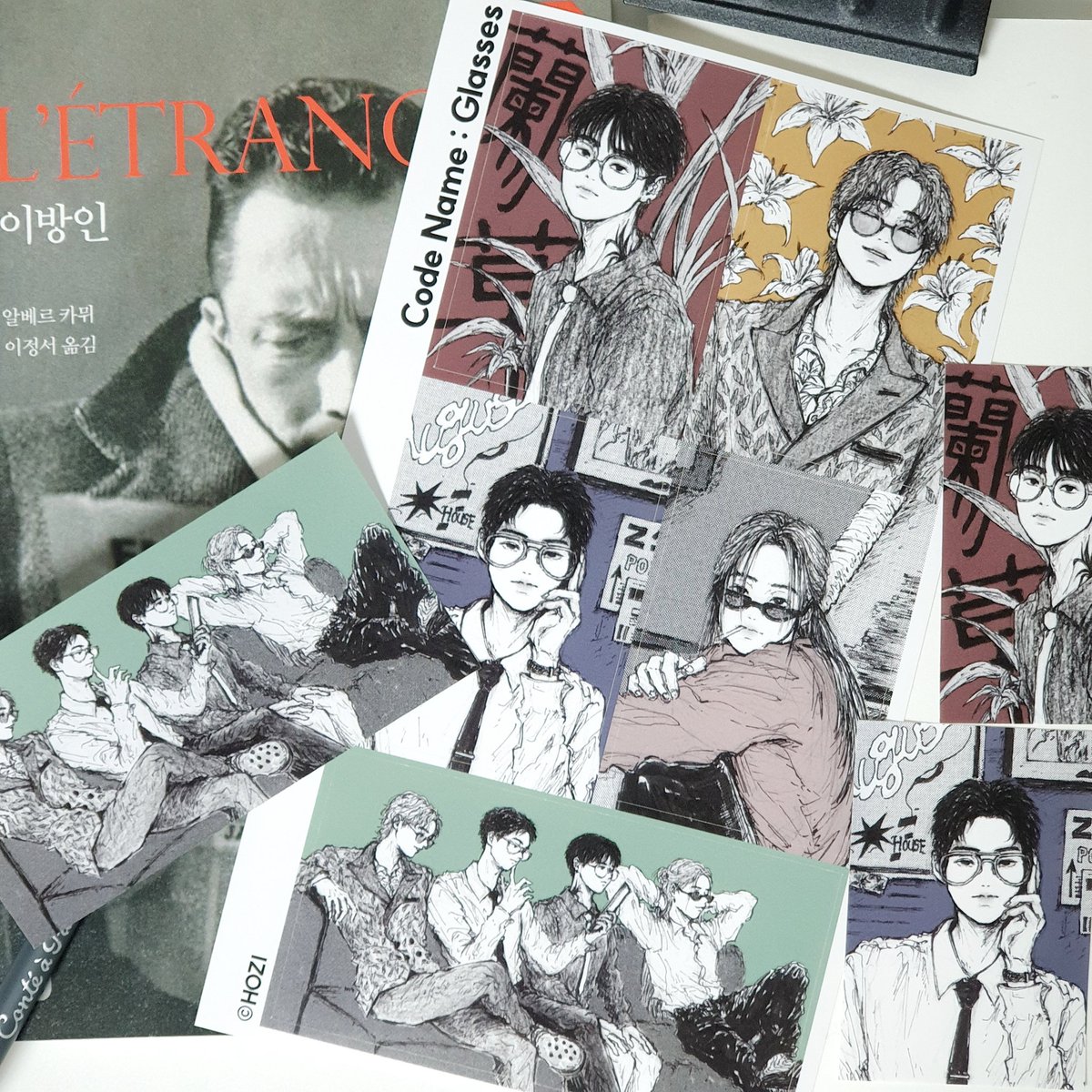 ho_zi_'s tweet image. 안경의 주제로 부터 나온 친구들
코드네임 : 글래시스 👓