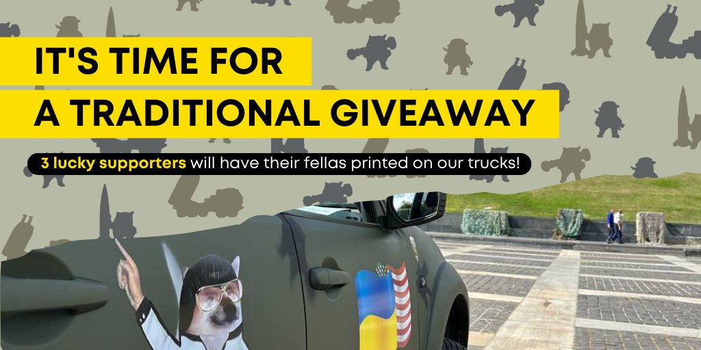 69thSB's tweet image. #Fellas, it&apos;s time for a traditional giveaway! 

We&apos;re gearing up for our next #NAFO convoy and offering a unique chance: 3 lucky supporters will have their fellas printed on our trucks! 😎

To participate you need 👇
✅Subscribe 
✅Retweet
✅Comment on this post

Winners will be…