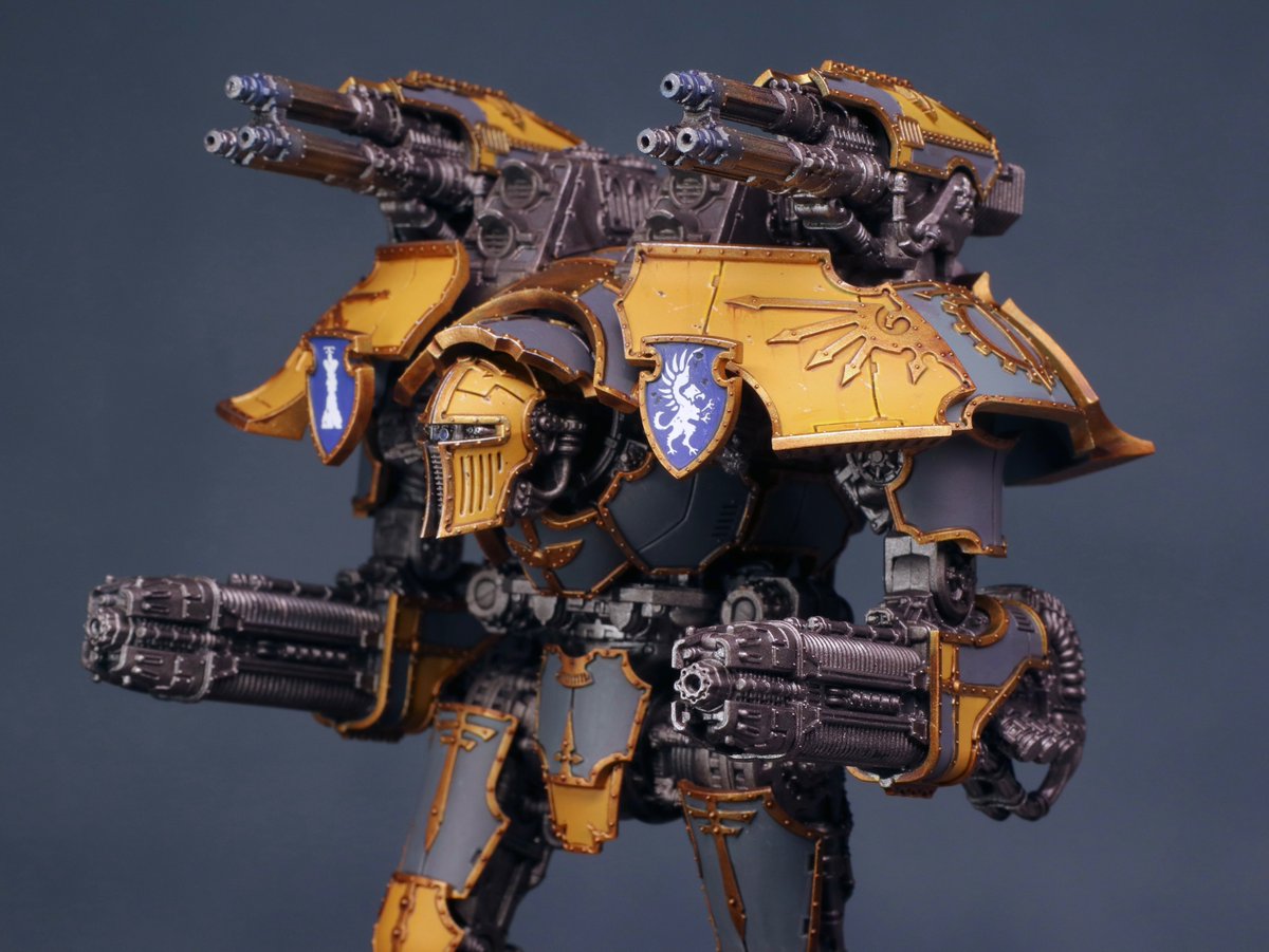 pixel_maskQRay's tweet image. Warlord Titan base color done! I think he is ready for an epic fight and glory...! I will add weathering after his first battle, that will make it even more fun...🤣
#Warmongers #WarhammerCommunity