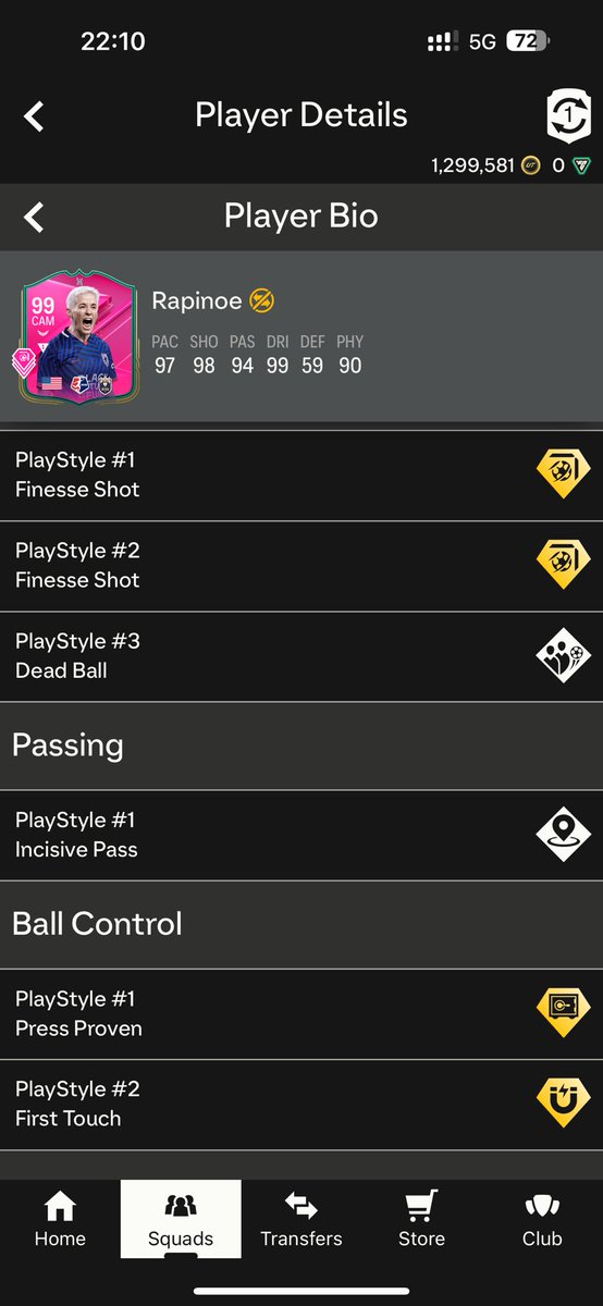 wixayo's tweet photo. @InceptionXx R9 is R9 - who watched 98 WC will always want to use him. But U made a review of this one before she became a monster 😍 Thanks to U I made a SBC and I’m using her since - 700 games 500 goals 350 assists 😍😍 Thanks 😎 https://t.co/LLQnaCD08u