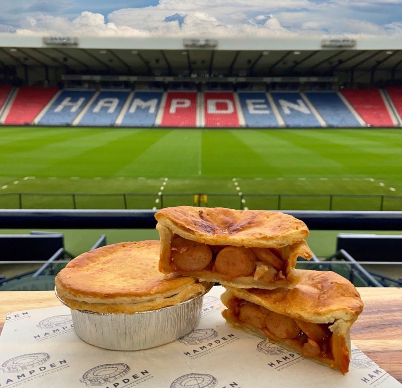 Hampden has added the ‘Currywurst pie’ to its food options ahead of Scotland’s first match since Euro 2024. I think that’s what you call major event legacy…🇩🇪 
(📷 <a href="/HampdenPark/">Hampden Park Stadium</a> )