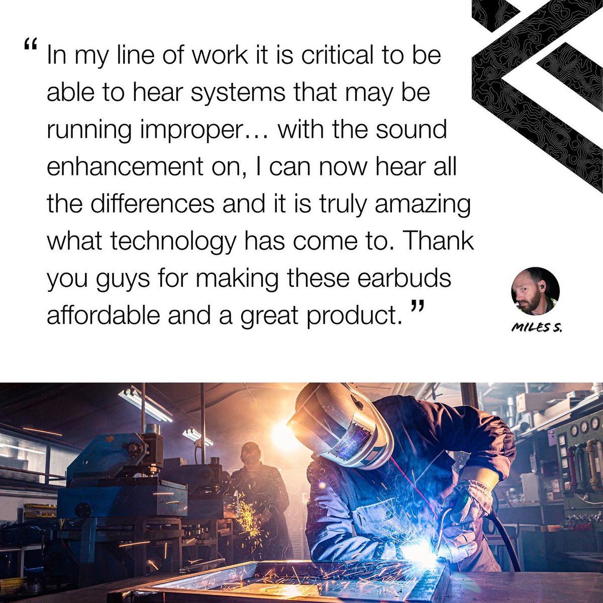goaxil's tweet photo. Our customers rely on AXIL earbuds to get the job done—blocking out loud noise while staying connected with their team. Ready to upgrade your workday? GO AXIL. https://t.co/n6xhBVSPn3
