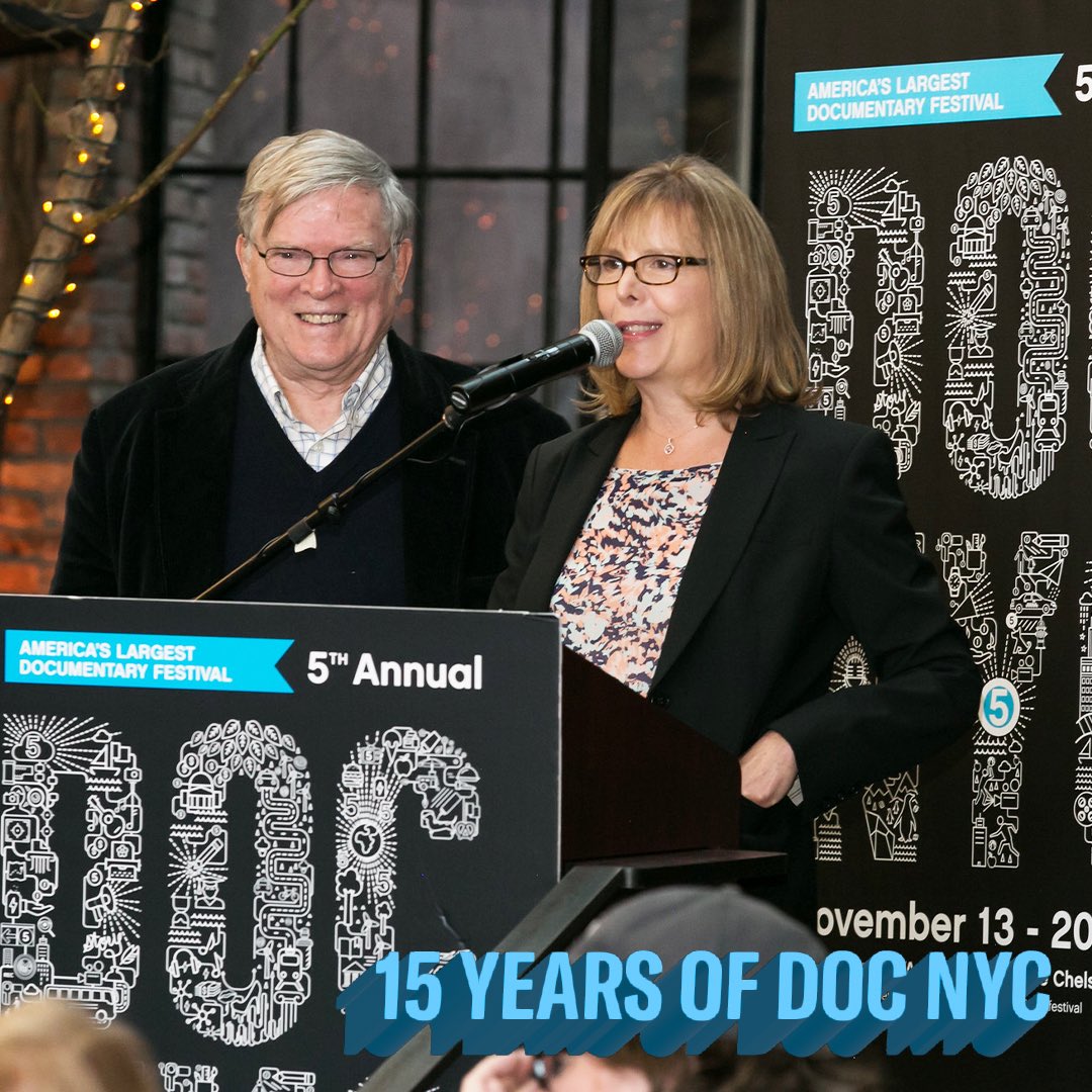 DOCNYCfest's tweet photo. As we prepare to announce this year's Visionaries Tribute, we find ourselves reminiscing about our first Visionaries gala in 2014. We had the pleasure of honoring Dan Cogan, Laura Poitras, D.A. Pennebaker & @C_Hegedus, & documentary giant Albert Maysles. #15YearsofDOCNYC https://t.co/3NaVsyBdQ7