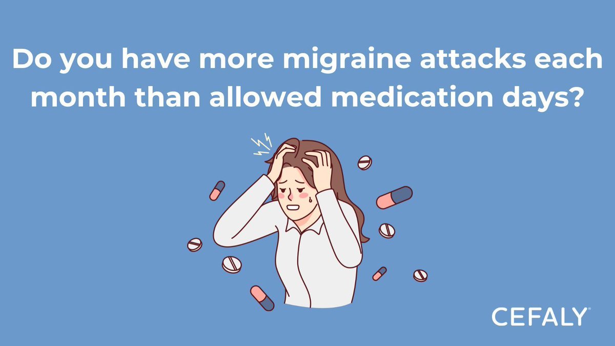 If you take painkillers for migraine 10+ days a month 💊 you may be at risk of medication adaptation headache. 

CEFALY is a fantastic medication-free treatment option for #migraine

✅ clinically proven
✅ safe and well-tolerated

Try #CEFALY 👉 buff.ly/4a374Eb
