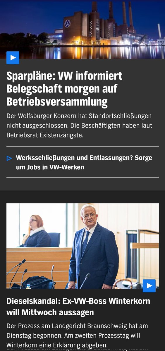 Diese beiden Schlagzeilen am gleichen Tag zeigen doch den Kern des Problems auf: Jahrelanges Missmanagment durch den VW-Vorstand! Das darf nicht auf dem Rücken der Angestellten ausgebügelt werden! Mein erster Vorschlag: Managergehälter kürzen!