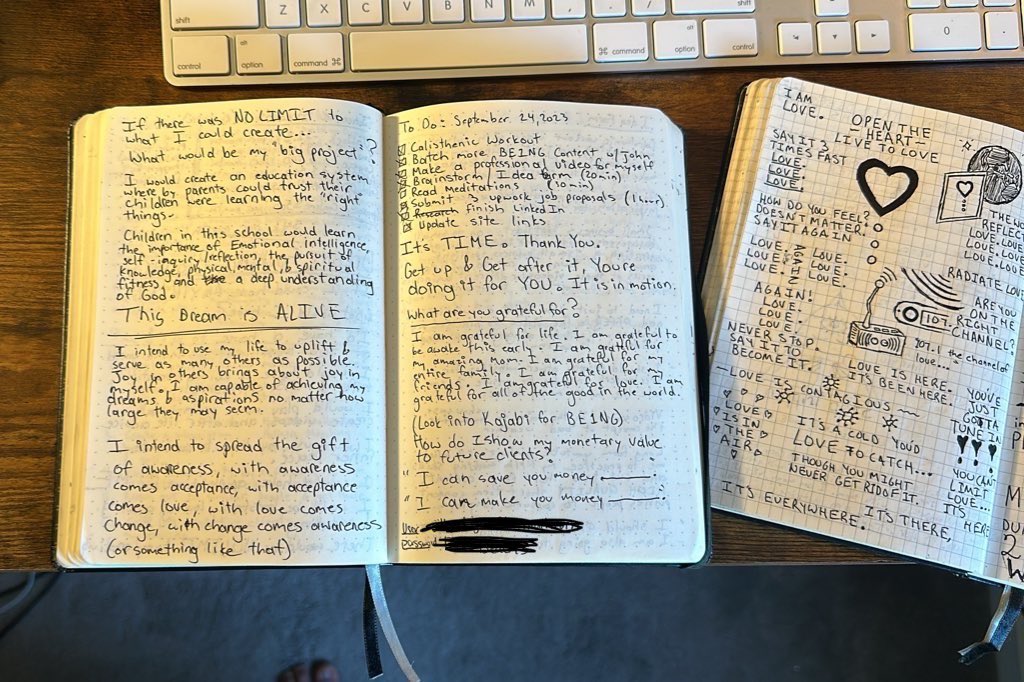 englehardt_cory's tweet photo. Been writing about the future A LOT 📚

Funny that I'm living the future I was writing about a year ago... yet here I am, still dreaming

I've found that dreaming is less about "what I have" or "what I want" than "who I am" to allow that be reality ✨ https://t.co/ZrPHZHYzI0