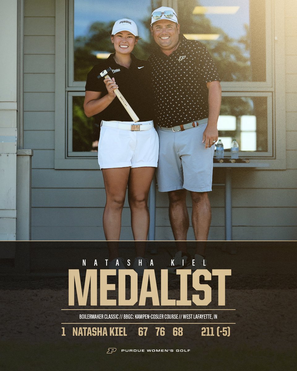 ⛳2 lowest rounds as a Boilermaker
⛳ Hole-in-One on the 53rd hole of the tourney
⛳ 1-shot victory for 1st career win

👏 <a href="/natashalkiel/">Natasha Kiel</a> 🚂🆙