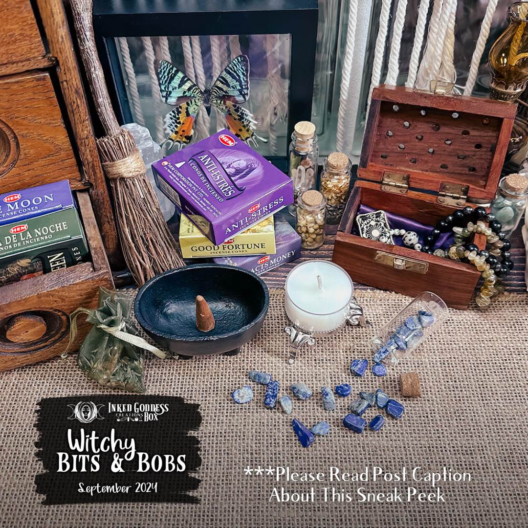 inkedgoddesshop's tweet photo. Witchy joy could be on your doorstep as early as this weekend!
⁠
Have you grabbed your box yet? Free US shipping on this box ends on Wednesday, and these boxes are shipping this Thursday, the 5th!⁠
⁠
https://t.co/jRFqEr0TSa
#InkedGoddessBox #WitchyBitsAndBobs https://t.co/9binR5I3fX