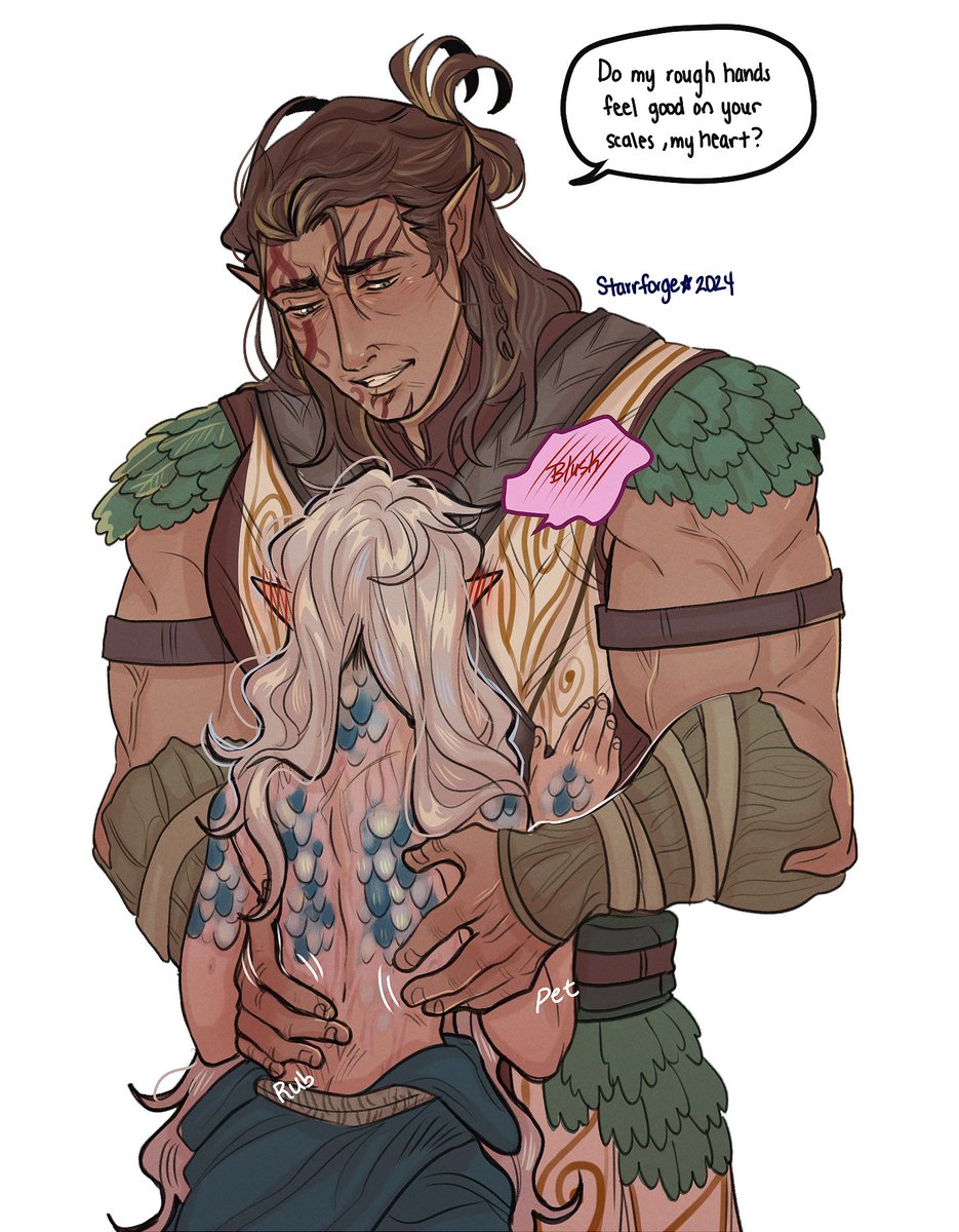 Starrforge's tweet image. 🥰 #Halsin #BG3 #bg3tav