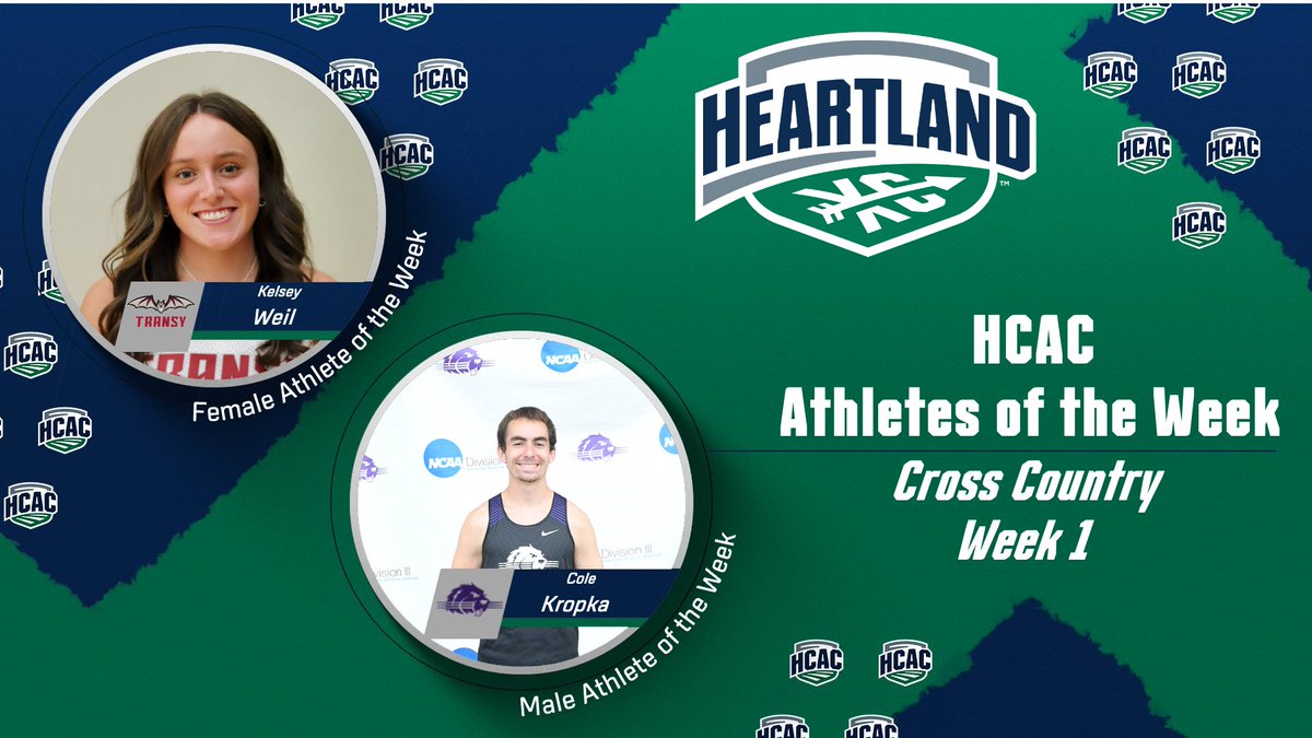 Heartland Collegiate Athletic Conference (@hcacdiii) on Twitter photo HCAC Cross Country | Athletes of the Week
Congrats to the Cross Country Athletes of the Week:
Men's: Cole Kropka, <a href="/Bluffton_Sports/">Bluffton Athletics</a>
Women's: Kelsey Weil, <a href="/TransySports/">Transy Sports</a>
Full Release: tinyurl.com/5n6eepv3
#TheHeartofD3 | #D3XC HCAC Cross Country | Athletes of the Week
Congrats to the Cross Country Athletes of the Week:
Men's: Cole Kropka, <a href="/Bluffton_Sports/">Bluffton Athletics</a>
Women's: Kelsey Weil, <a href="/TransySports/">Transy Sports</a>
Full Release: tinyurl.com/5n6eepv3
#TheHeartofD3 | #D3XC