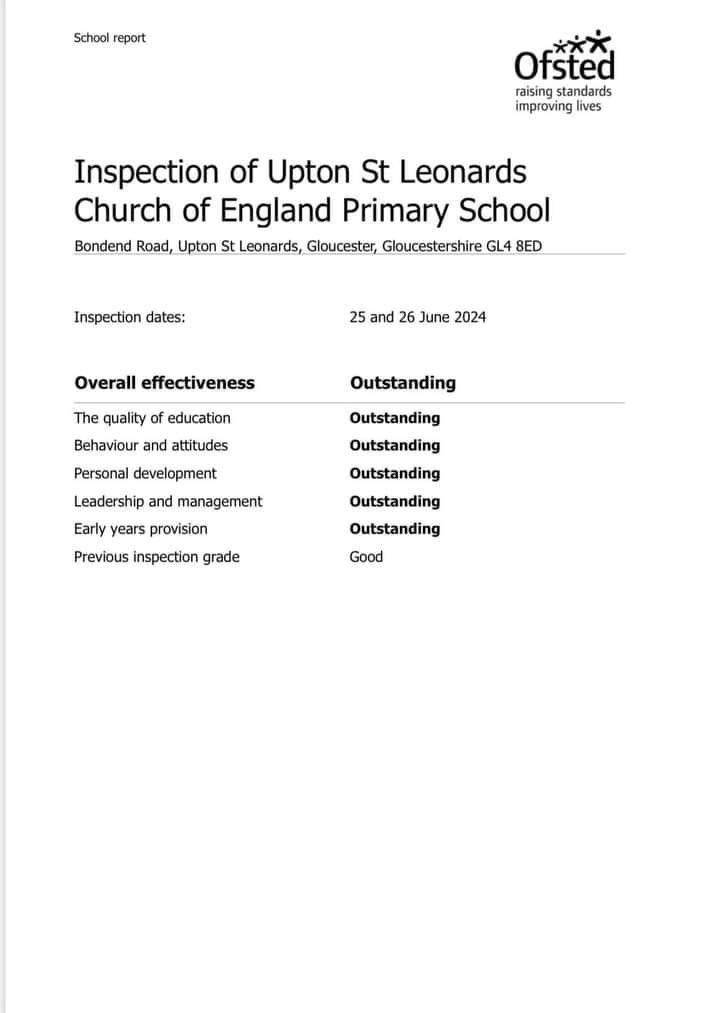 USLSchool's tweet image. What an amazing way to start the new school year with the report from our June inspection now published. We know how hard our staff work to make Upton a great school and how brilliant our children are but it is lovely for some of it to come through in the report. ❤️