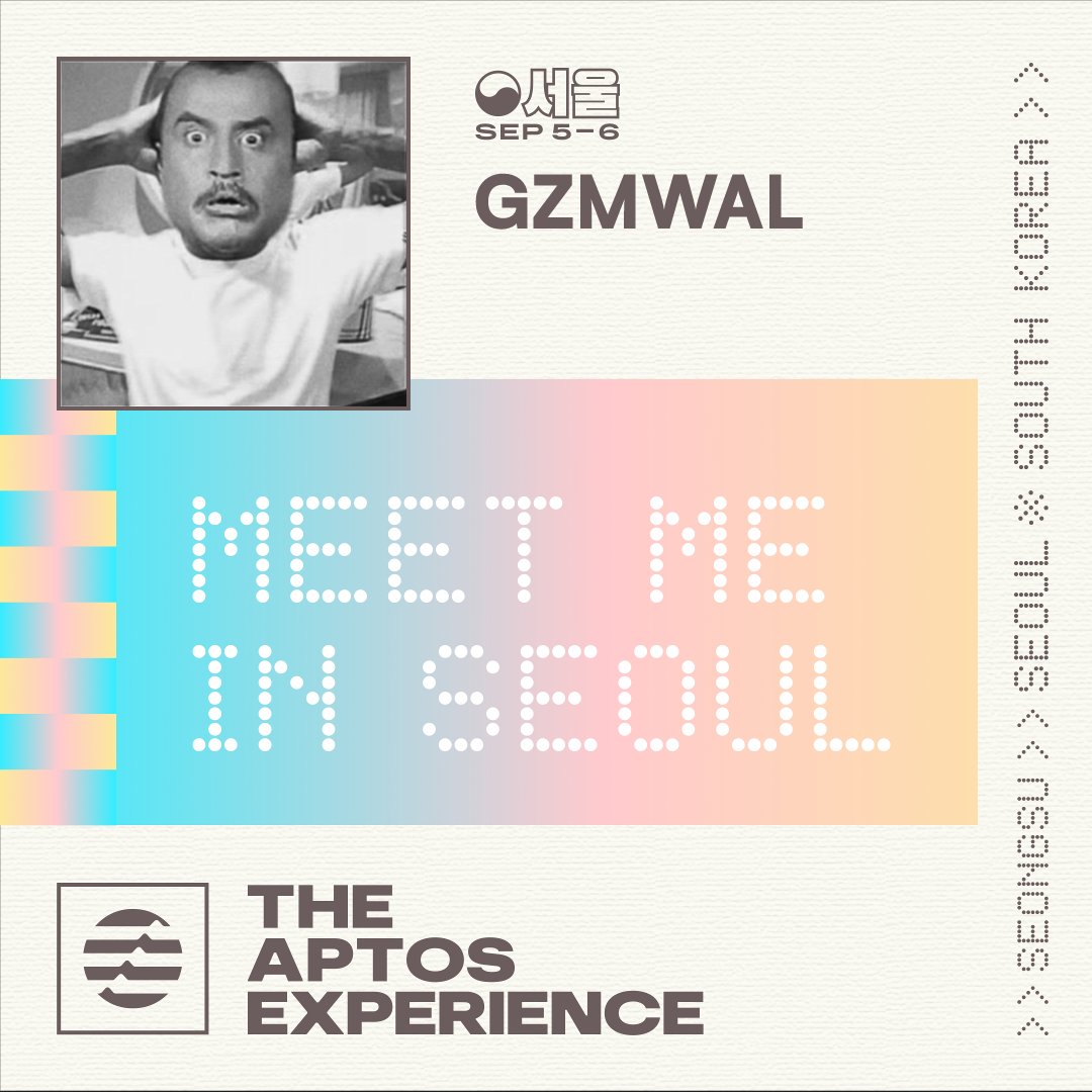jointjagadesan's tweet photo. Counting down the days to The @Aptos Experience! 🇰🇷🌐Who else is gonna be there? Let's connect! #ExperienceAptos 👉https://t.co/1YK5g5e96Z https://t.co/yzDJ7Cm26y