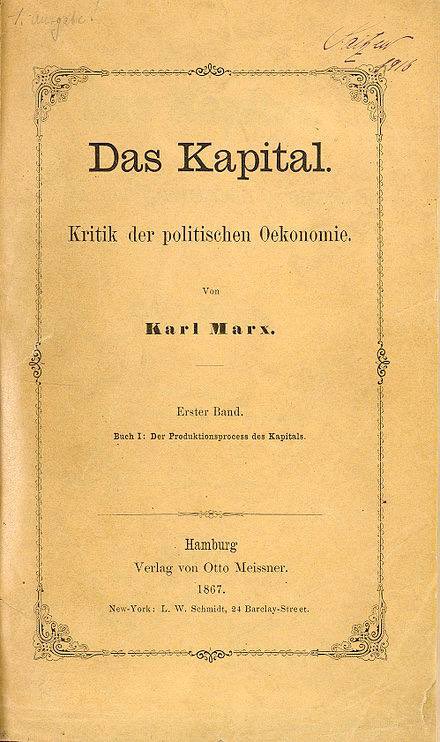 The first volume of Karl Marx's “Capital: Critique of Political Economy” was published 157 years ago today: September 14, 1867.