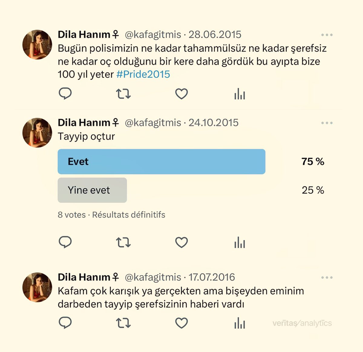 ulkucuhareketr's tweet photo. CHP'li İsmail Arı'nın eşi Birgün gazetesi yazarı Dilanur Bekar'dan Türk Polisine ve Cumhurbaşkanına ağza alınmayacak küfürler!

Hergün birileri küfür ediyor artık gereken yapılsın!
@TC_icisleri @yilmaztunc @EmniyetGM https://t.co/GGvBcDElhH