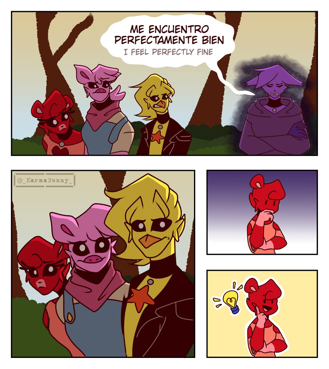 _KarmaBunny_'s tweet image. (5/?) Reviví hijitos *c vuelve a morir*

#SmilingCritters #smilingcrittersAU