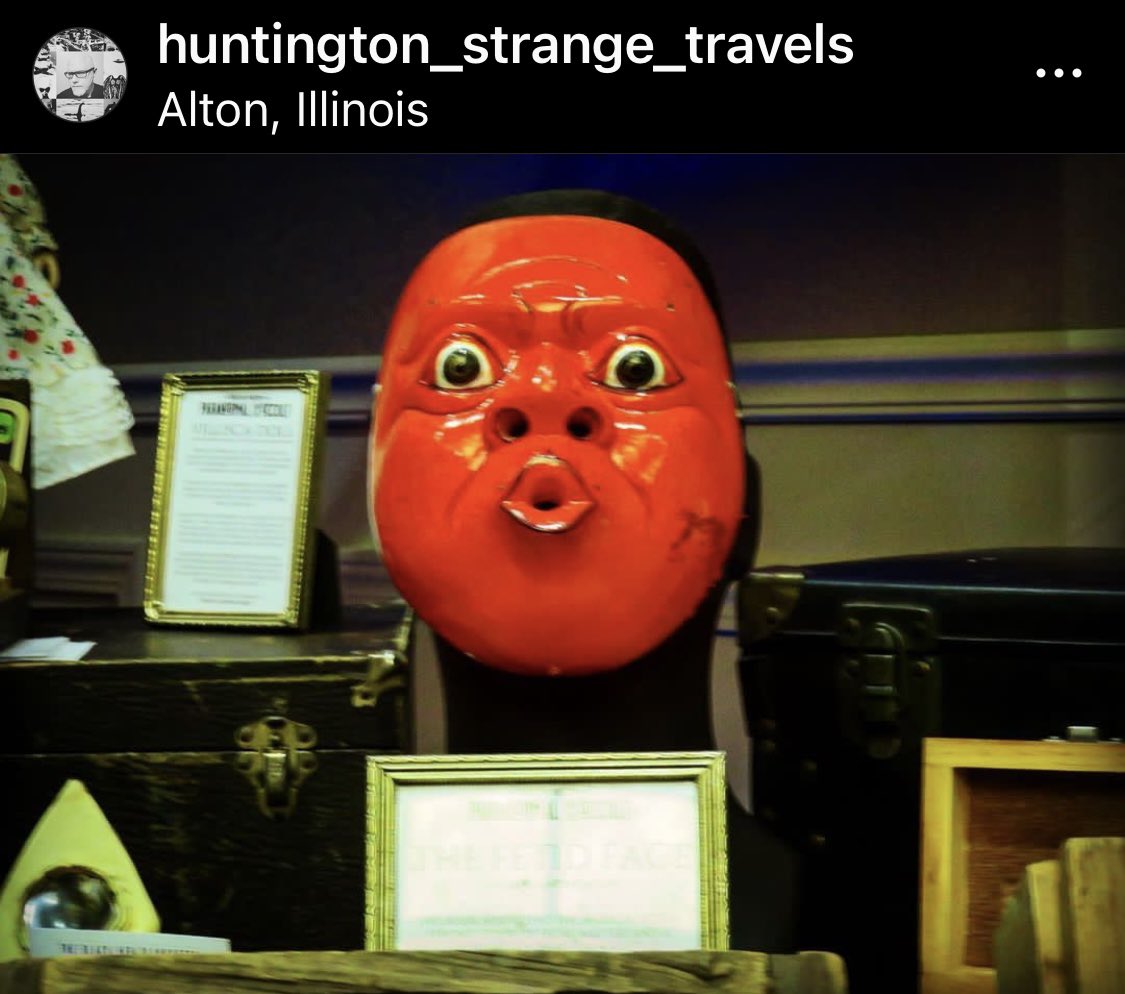 MHuntington7's tweet photo. Creepy. 👹 #StrangeTravels
@nuekerk @Weird_Dana #TheNewkirks #Hellier #Paranormal #CursedMask #RedFetidFace #PlanetWeird #HauntedObjects #Haunted #TravelingParanormalMuseum #HauntedAmericaConference https://t.co/uKcxS6avsX