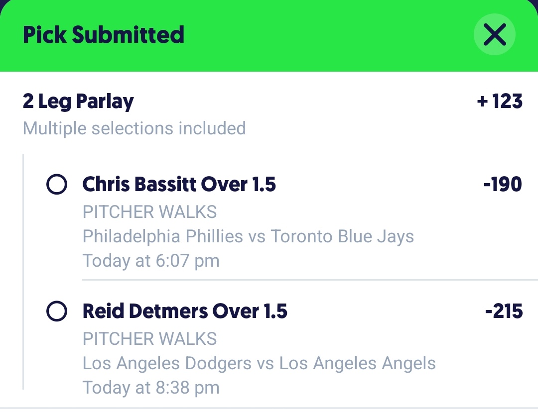 BiggenTech's tweet photo. 🎓9/3 Best Walks⚾️
Chris Bassitt - O 1.5BB (B+)
-O L4/5
-avg 2 walk/ 24 PAs (8%)
-proj 2.1 BB thru 6.0 IP
Reid Detmers - O 1.5BB (B+)
-O L4/5 home
-avg 2.3 walk/ 23 PAs (10%)
-proj 2.6 BB thru 5.3 IP
0/2 yesterday, get back today
Szn Record: 444-243🔋
#TakeYourBaseTuesday https://t.co/o6pl6sA4Gi