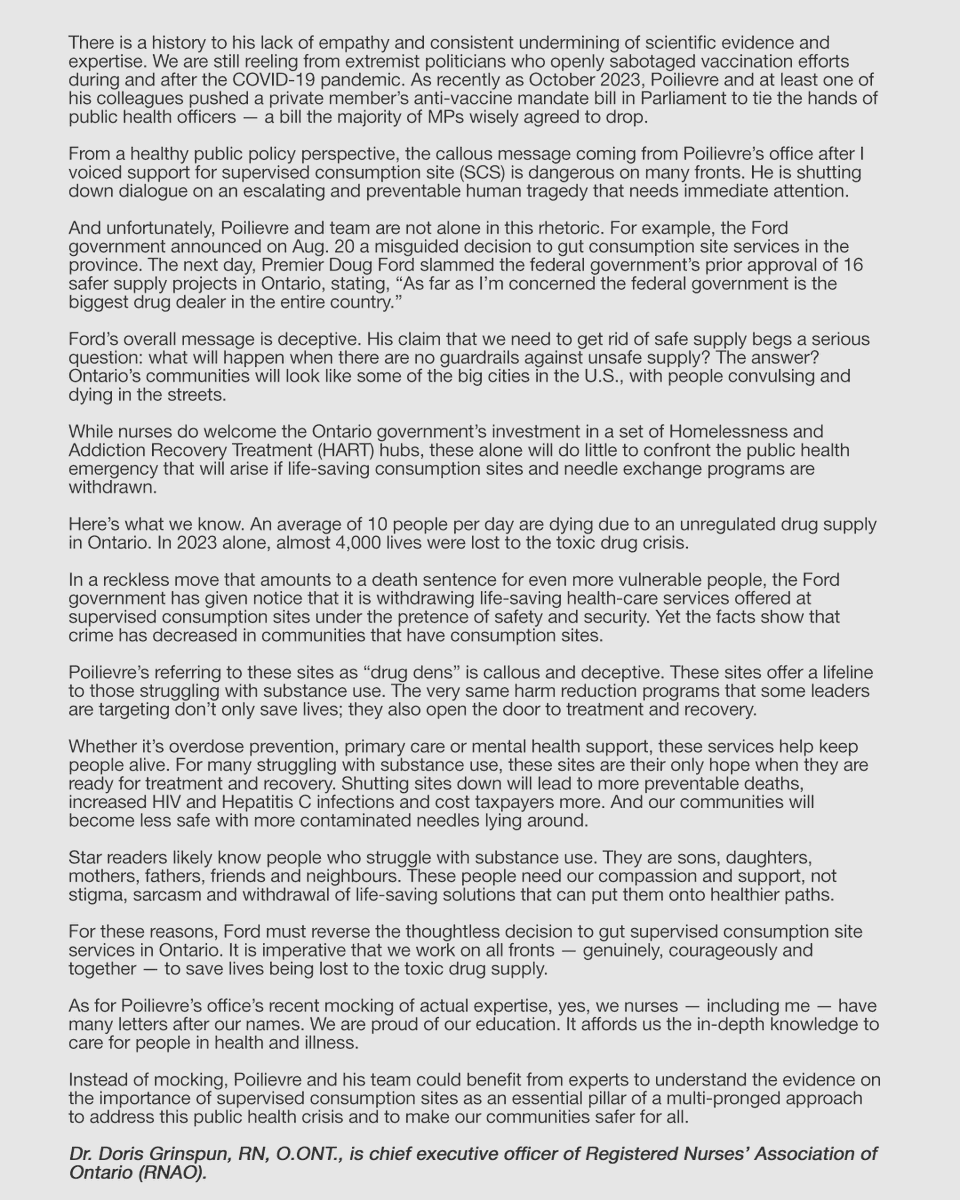 RNAO (@rnao) on Twitter photo "When nurses speak out, we do so based on evidence and on health and clinical knowledge. Our advocacy for healthy public policy is grounded on the lived experiences of those we care for and by our in-depth expertise on social determinants of health," says RNAO CEO <a href="/DorisGrinspun/">Dr. Doris Grinspun ๐จ๐ฆ RN, PhD, FAAN, O.ONT</a>. "When nurses speak out, we do so based on evidence and on health and clinical knowledge. Our advocacy for healthy public policy is grounded on the lived experiences of those we care for and by our in-depth expertise on social determinants of health," says RNAO CEO <a href="/DorisGrinspun/">Dr. Doris Grinspun ๐จ๐ฆ RN, PhD, FAAN, O.ONT</a>.