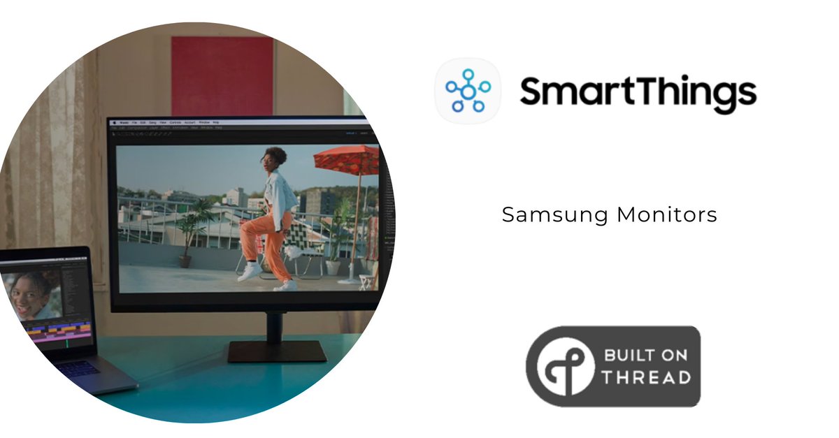 TheThreadGroup's tweet image. Spotlighting #ThreadCertified Product from Samsung. Samsung Monitors allow you to discover gaming, entertainment, and creativity like never before.

Learn more about these #BuiltOnThread products here: threadgroup.org/Certified-Prod… 

#ThreadGroup #Samsung #SmartHomeDevices #IoT