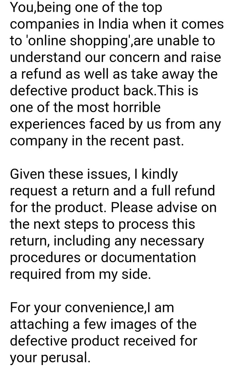 AkhilSaraf10's tweet photo. Fantastic service by @Flipkart @flipkartsupport sending adulterated and defective atta as well,initiate the refund,else I will have to take help of Consumer court then... https://t.co/owVYKTJlOr