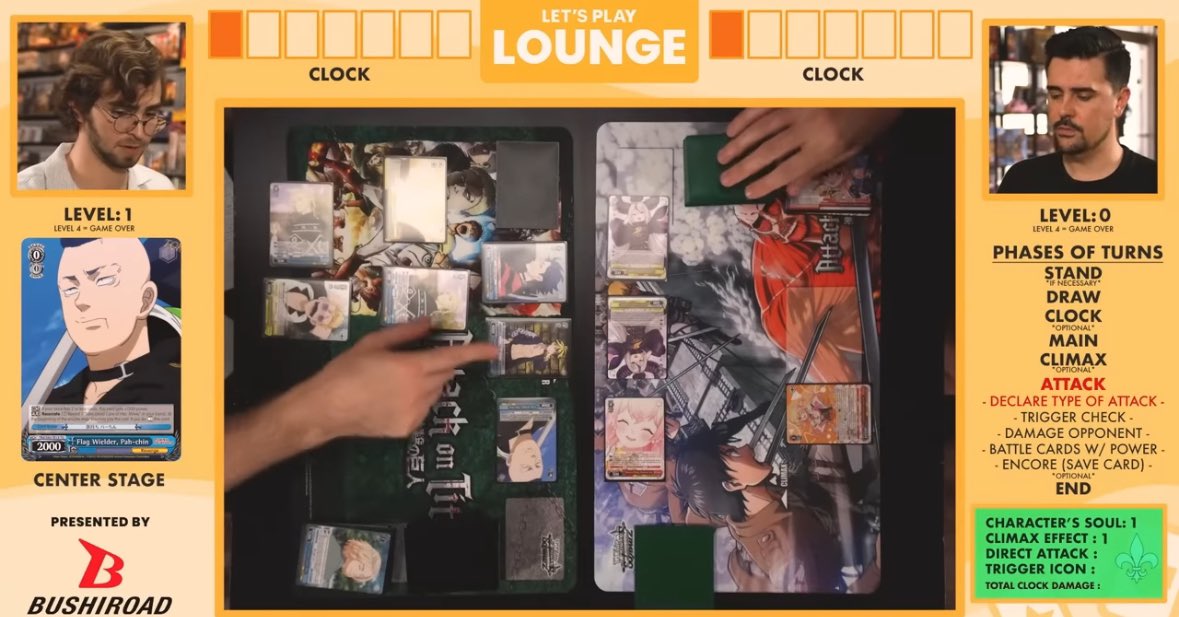 You always hear from ppl that don’t play Weiss Schwarz, about how “casual” of a game  it is. Which makes a ton of sense if you break it down. 👇

You just need to: 

• Remember up to 3 paragraph card texts and their synergy w/ other cards in your deck

• Recall specific timing