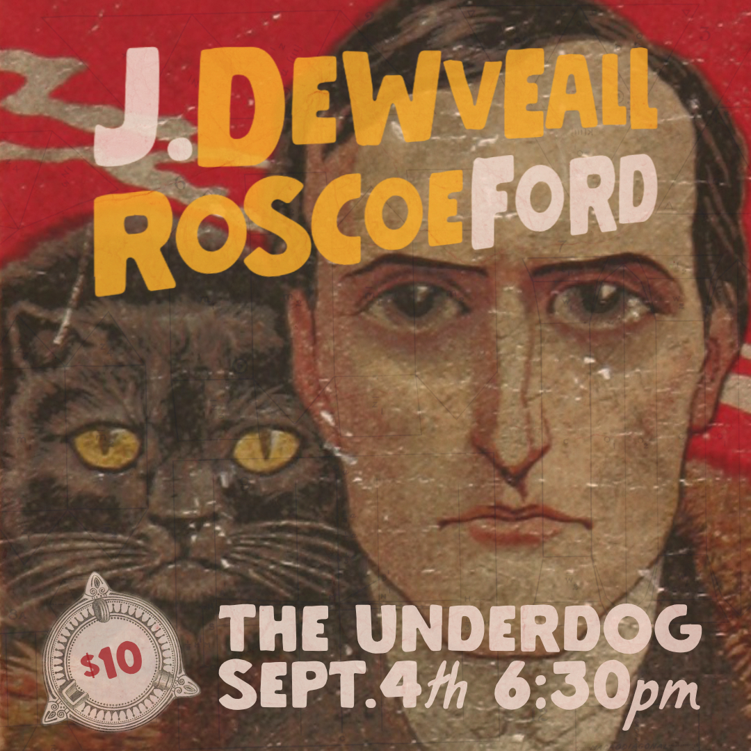 OK #Nashville  Tomorrow night's the night! Early show at The Underdog. Roscoe Ford and I are gonna folk-rock your faces off. 🤘

Wednesday, September 4th
at The Underdog, East Nashville
Doors: 6:30p | Roscoe Ford: 7p | J. Dewveall 7:45p
Ages: 21+ | Tickets: $10