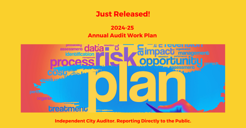 ICYMI: We published an ambitious 2024-25 Annual Audit Work Plan! Check it out! conta.cc/3X4IoFF
#OaklandAudits #PayEquity #IllegalDumping #EmergencyResponseTimes 
#CityAuditor #OaklandCA #CyberSecurity