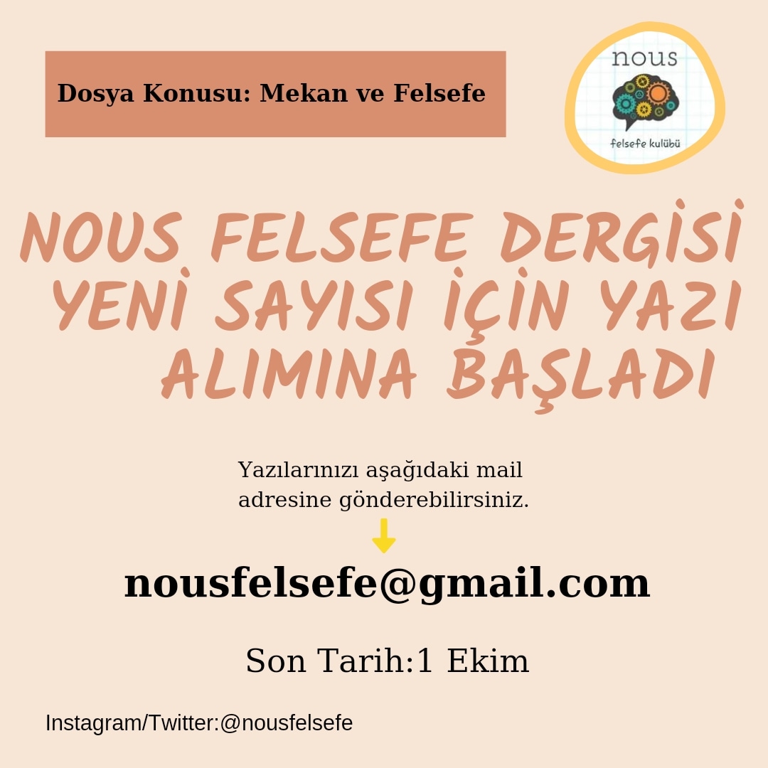 nousfelsefe's tweet photo. Odağımıza felsefeyi alarak, esasen de düşüncenin sirayet ettiği farklı, çoğulcu alanlara da dokunarak uzun bir süreç kat ettik. Düşünce deviniminin olmadığı yerde gerçek manada özgür yaratımların da olamayacağına inanan dostlar olarak yıllardır Nous Felsefe Kulübü adı altında https://t.co/zxXW8zAb7X
