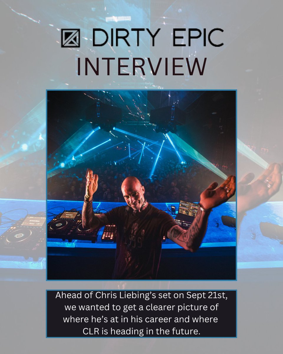Dirty Epic LA (@dirtyepicla) on Twitter photo Chris Liebing, of <a href="/CLRofficial/">CLR</a> Records, has been a fixture in the Techno scene for decades. It was a real treat getting to interview him ahead of his upcoming set in LA later this month!
<a href="/chrisliebing/">Chris Liebing Ⓥ</a> Interview by <a href="/disconnectfour/">sean ocean</a>
bit.ly/4g8VZoi Chris Liebing, of <a href="/CLRofficial/">CLR</a> Records, has been a fixture in the Techno scene for decades. It was a real treat getting to interview him ahead of his upcoming set in LA later this month!
<a href="/chrisliebing/">Chris Liebing Ⓥ</a> Interview by <a href="/disconnectfour/">sean ocean</a>
bit.ly/4g8VZoi