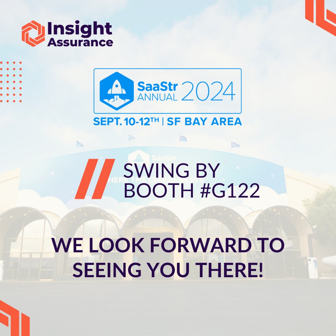 🌟 One Week Until SaaStr Annual 2024! 🌟 Join us from Sept 10-12 in SF! Visit us at Booth #G112 to connect, learn about our services, and see how we can help your business grow. We can’t wait to see you! 

#SaaStrAnnual2024 #SaaS #ITCompliance #CyberSecurity #InsightAssurance