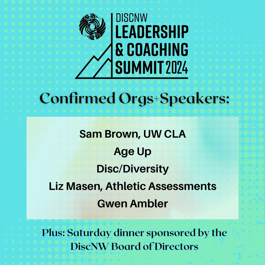 DiscNW Leadership &amp; Coaching Summit 2024

Join us for panels, discussions, and hands-on activities to intentionally foster a collaborative community. Hope to see you there!

Registration is live!! Sign up today and attend one, two, or all three days!
discnw.org/en_us/e/2024-l…