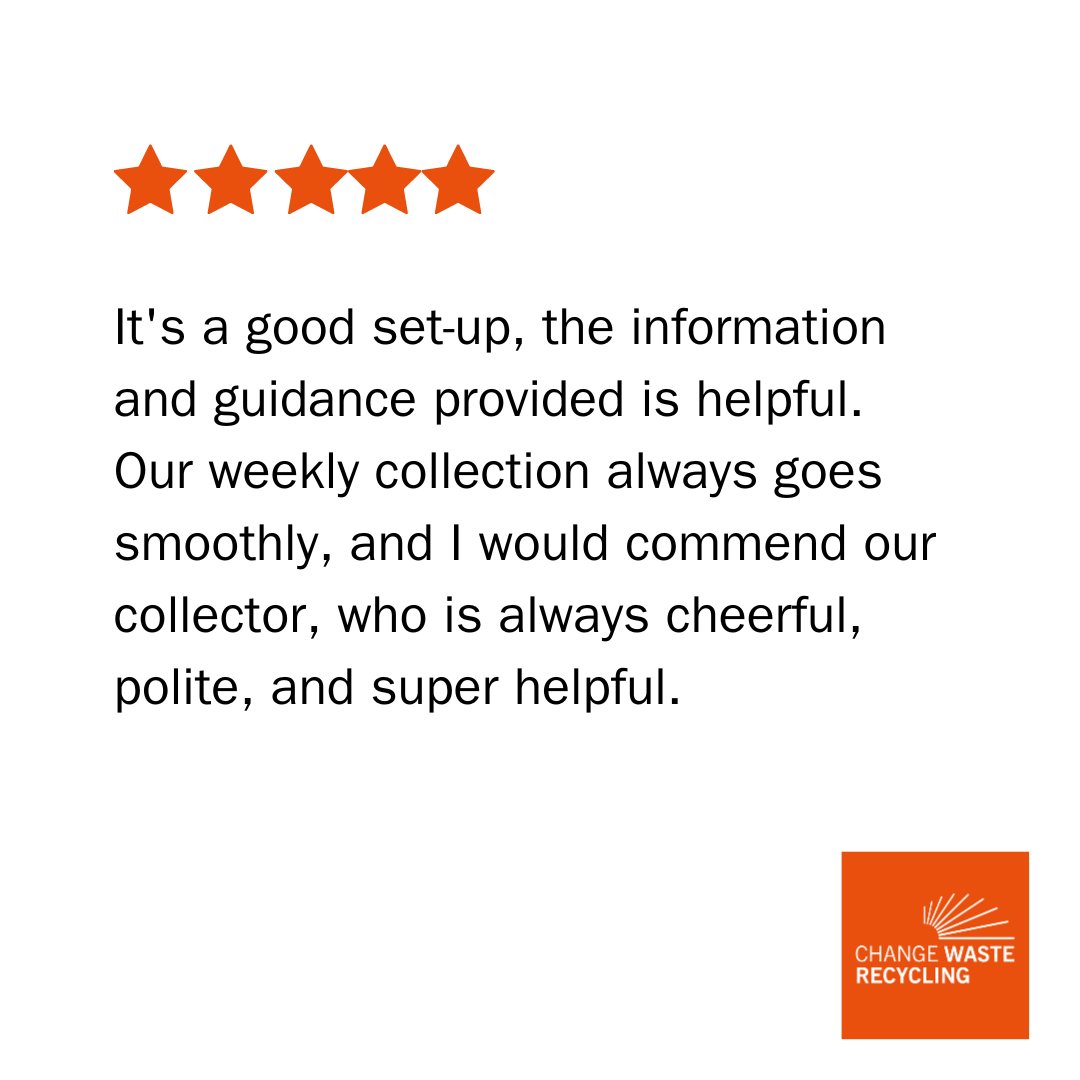 It's great to get feedback from our clients, especially when they are so complimentary about our recycling service team. If you're looking for a reliable and friendly service, get in touch with us today to find out more!

#reviews #wastemanagement #recycling #customerservice