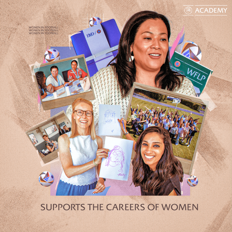 UEFA's tweet photo. 🚀 Empowering female leaders in football!

🌍 Run in collaboration with @IMD_BSchool and @EASPORTSFC, the #UEFAAcademy's 2024 Women in Football Leadership Programme has helped 34 candidates from across Europe prepare for senior roles within the game:  ⤵️