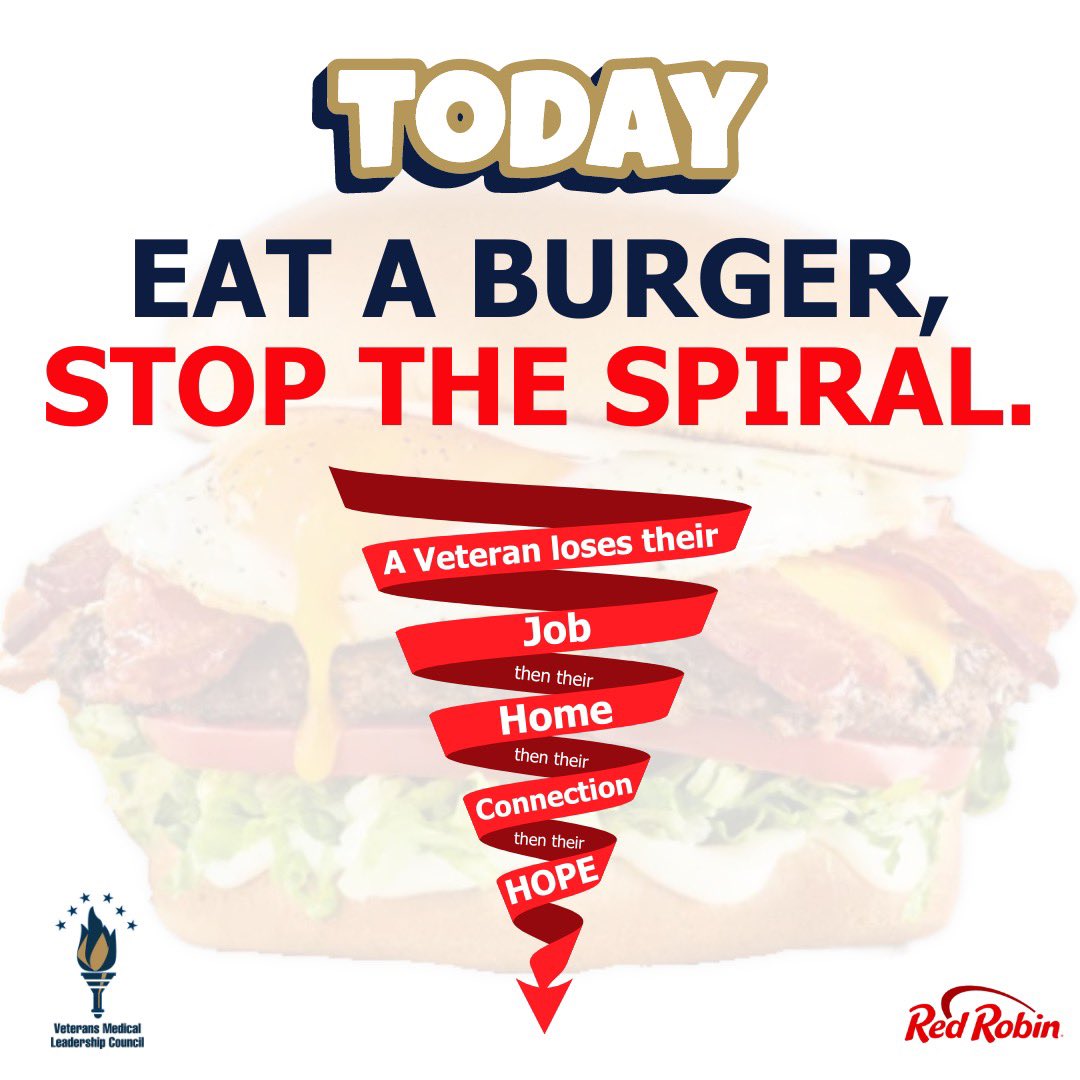 VMLCaz's tweet image. 🍔🇺🇸Honoring our Heroes: Join us today at any Red Robin in Phoenix for a special fundraiser in celebration of the end of WWII. 

Mention the VMLC to ensure that 20% your meal goes towards helping our Veterans.

#vmlcaz #azvets #azfoodie #arizonavets #veteranssupport #myphx