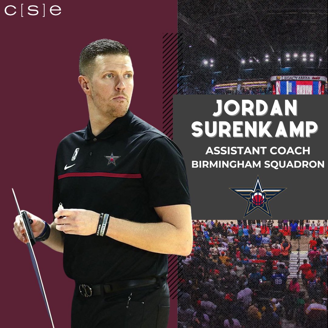 Congratulations to #CSEfamily <a href="/JordanSurenkamp/">Jordan Surenkamp</a>, who is joining the <a href="/GleagueSquadron/">Birmingham Squadron</a> as an Assistant Coach! 

Jordan most recently led the <a href="/EberleinDrive/">Eberlein Drive</a> to a <a href="/thetournament/">TBT</a> Regional Championship Title, a Final Four Appearance, and was named TBT All-Tournament Team Head Coach.