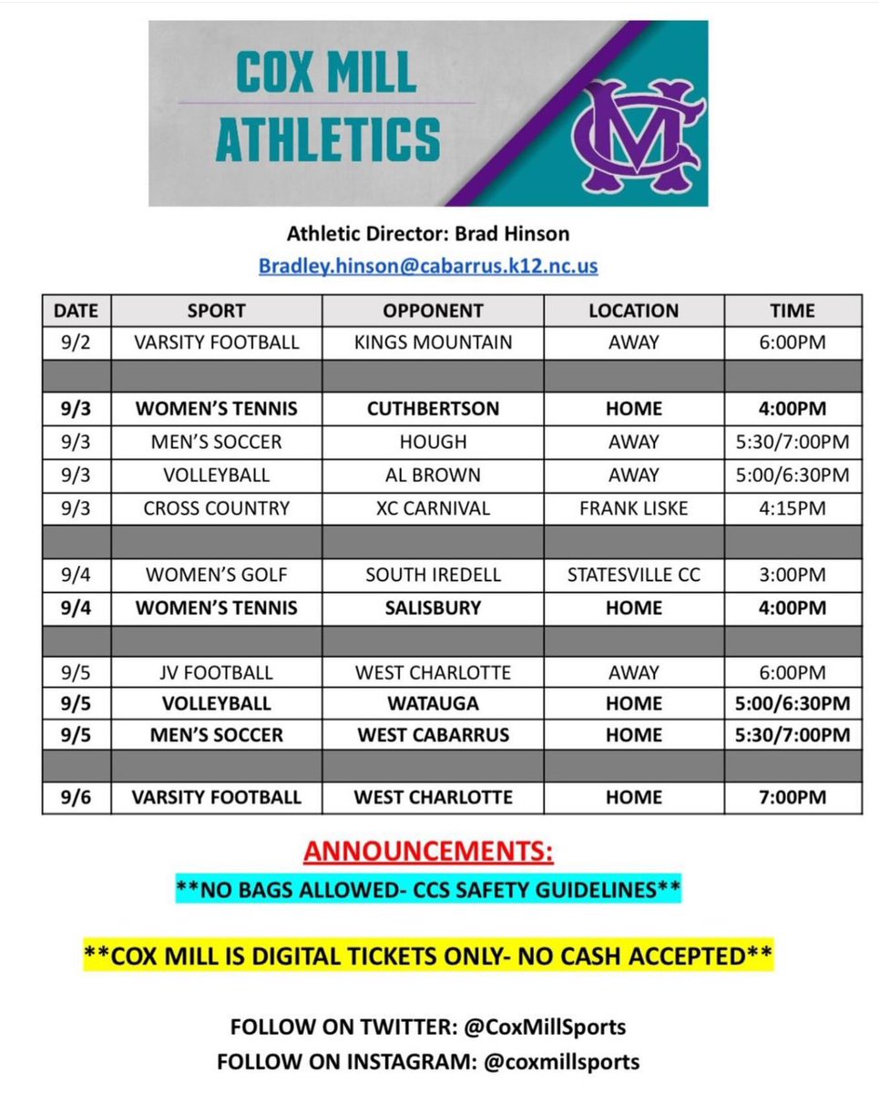 prayers4elijah's tweet photo. It’s Gold Out Week! Lots of theme days for our Cox Mill Comets and Gold Out athletic events for our Chargers! Come out to support our student athletes and watch them shine in their gold as they support childhood cancer awareness this week! 💛🎗️💛🎗️ https://t.co/4ESXt1jybP