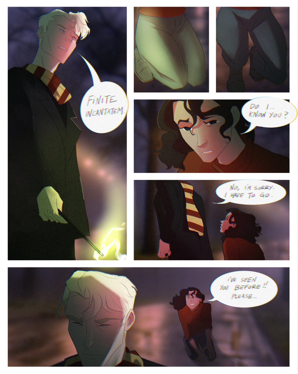 💀 Day 03 : Finite Incantatem (and other deadlier spells 👀) #DramioneMonth this is still a continuation of the Obliviate comic from Day 01!
