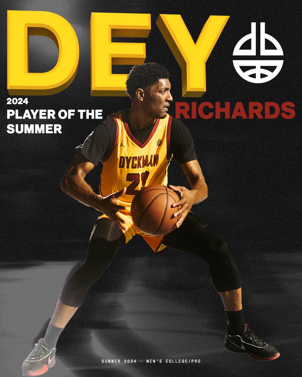 Every DEY with it. Your 2024 Dyckman Basketball Player of the Summer: Dey Richards