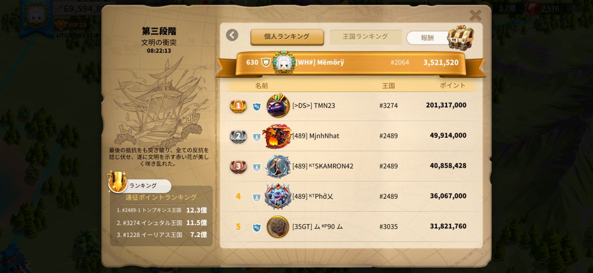 RokMemory's tweet image. 2064王国着陸

イベント盛りだくさんすぎて電車の中でポチポチ作業👇

KvKマッチング結果は
「先鋒王国2489が...(ゴゴゴｯｯ..!」

よろしくお願いします！