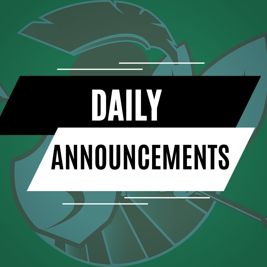 📣DID YOU KNOW: Many of the morning announcements that are announced each day are also posted to the Spectrum website?🖥️ You can access the feed at spectrumhighschool.org/daily-announce…