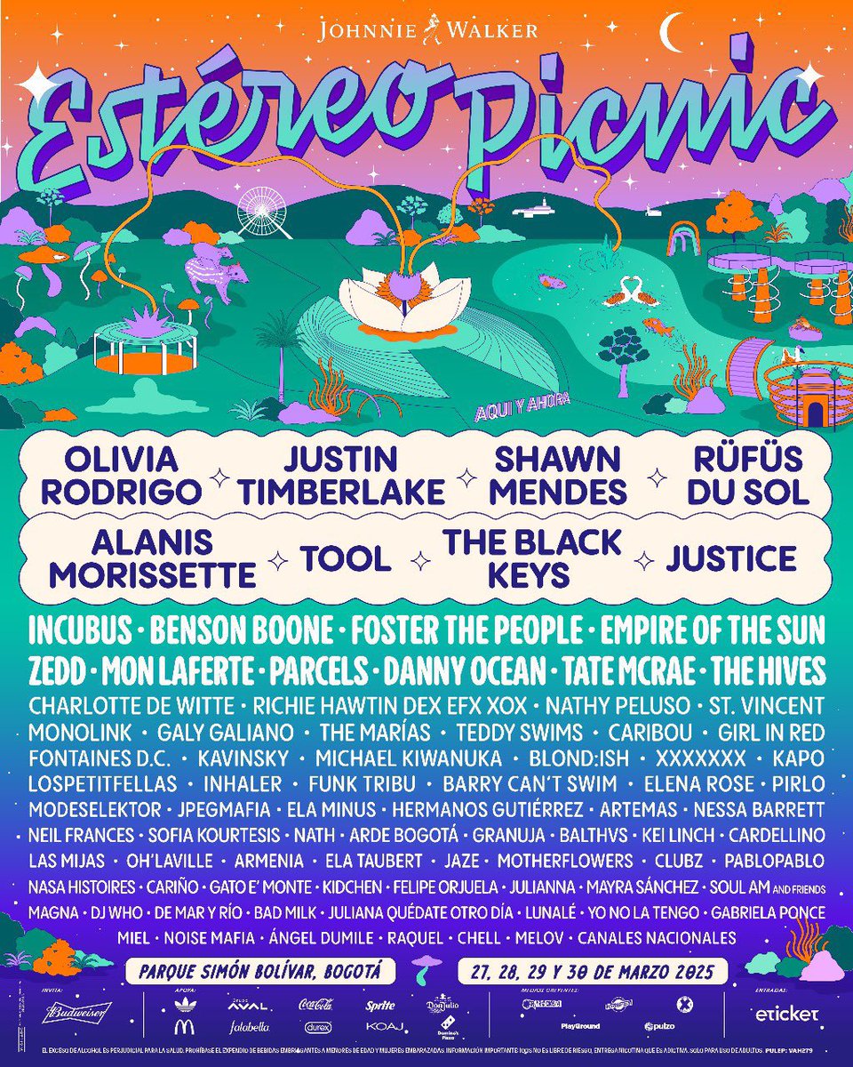Cartel oficial de el <a href="/Festereopicnic_/">Festival Estéreo Picnic</a> para su versión 2025