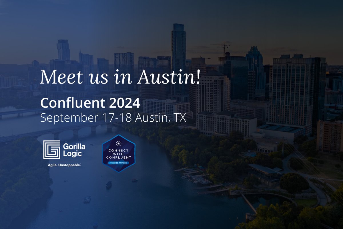 Gorilla Logic CEO Drew Naukam and CTO Jeff Townes are heading to Austin, TX this month for #Current24–the #DataStreaming Event by Confluent. Check out the event details below, and let us know if we’ll see you there! 👇

🔗 Event details: current.confluent.io