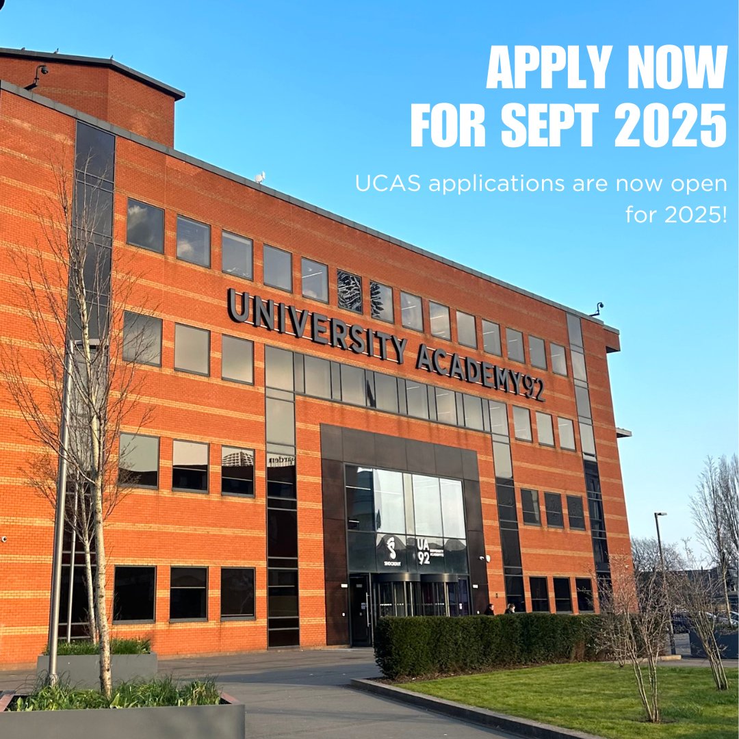 UA92MCR's tweet photo. Looking to join us from September 2025? We have good news! You can now start and submit your UCAS application 🤩

Got any questions or need help with your application? Send an email to futures@ua92.ac.uk and one of our lovely team members will be able to assist you 🫶 https://t.co/N0o0OsKqch