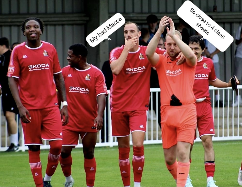 Harrow Borough F.C. (@harrowborolive) on Twitter photo Congratulations <a href="/AMcCorkell97/">Andrew McCorkell</a> for winning the <a href="/IsthmianLeague/">The Pitching In Isthmian League</a> South Central Golden Glove for August after keeping three clean sheets.
A lip reader has confirmed what was said at the full time whistle on Saturday. But all is forgiven <a href="/james_gurteen11/">Gurts</a> 😉
x.com/IsthmianLeague… Congratulations <a href="/AMcCorkell97/">Andrew McCorkell</a> for winning the <a href="/IsthmianLeague/">The Pitching In Isthmian League</a> South Central Golden Glove for August after keeping three clean sheets.
A lip reader has confirmed what was said at the full time whistle on Saturday. But all is forgiven <a href="/james_gurteen11/">Gurts</a> 😉
x.com/IsthmianLeague…