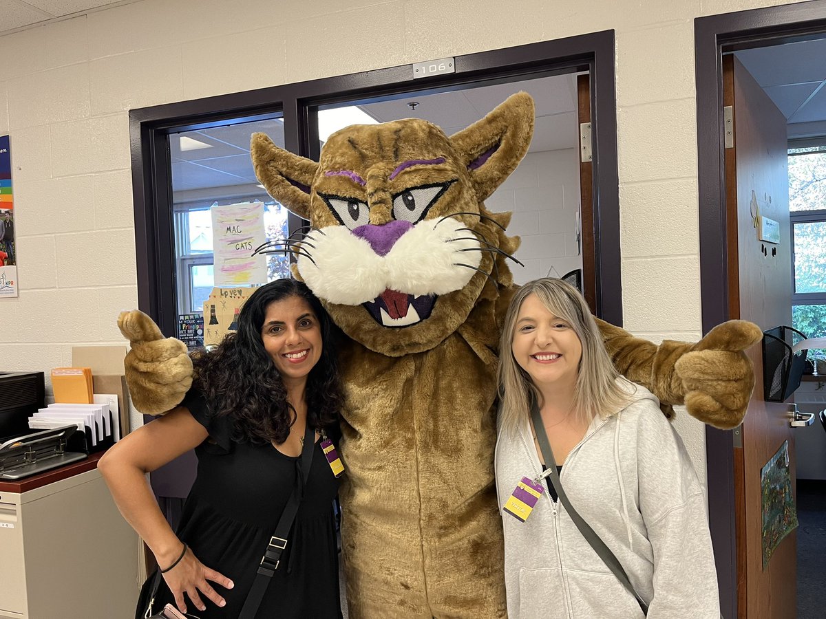What a terrific entry- as a special treat our MAC CAT Mascot came to welcome everyone! Special thanks to our SCC for making this happen! Happy New Year everyone!