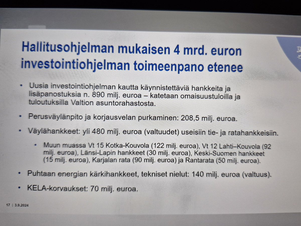 OSeppanen's tweet image. Karjalan radan kehittämiseen 90 milj. € 
Hienoa!!!
 #budjettiriihi