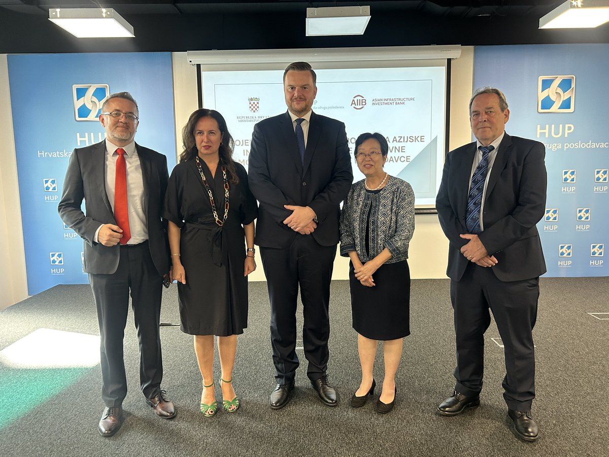 Konferencija u organizaciji <a href="/HUP_hr/">HUP</a> i Ministarstva financija: “Projekti i javna nabava u projektima Azijske infrastrukturne investicijske banke - predstavljanje poslovnih prilika za hrvatske tvrtke”. ▶️hup.hr/projekti-azijs…